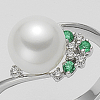 Anello oro bianco una perla- Mikiko - immagine 2