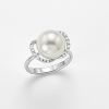 Anello oro bianco una perla- Mikiko - immagine 3
