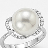 Anello oro bianco una perla- Mikiko - immagine 2