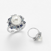 Anello oro bianco una perla- Mikiko - immagine 3