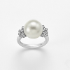 Anello oro bianco una perla- Mikiko - immagine 3