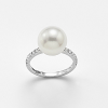 Anello oro bianco una perla- Mikiko - immagine 3