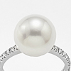 Anello oro bianco una perla- Mikiko - immagine 2