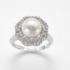 Anello oro bianco una perla- Mikiko - immagine 3