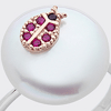 Anello perla e coccinella- Mikiko - immagine 2