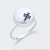 Anello perla e croce- Mikiko - immagine 3