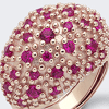 Anello argento zirconi rubino- Mikiko - immagine 2