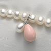 Bracciale di Perle Bianche con Corallo Rosa - Mikiko - immagine 2