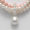Bracciale di Perle Bianche e Corallo Rosa - Mikiko - immagine 2