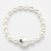 Bracciale di Perle Bianche con Zirconi Blu - Mikiko - immagine 3