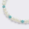 Bracciale di perle Bianche/turchese - Mikiko - immagine 2