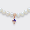 Bracciale con Perle Bianche e Zirconi Blu - Mikiko - immagine 2