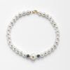 Bracciale Perle Bianche con Zaffiro - Mikiko - immagine 3