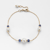 Bracciale 3 Perle Bianche con Zaffiro - Mikiko - immagine 3