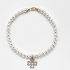 Bracciale con Perle Bianche e diamante Nero - Mikiko - immagine 3