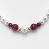 Bracciale con Perle Bianche/Agata Rubino - Mikiko - immagine 2