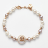 Bracciale con Perle Bicolor e lettera - Mikiko - immagine 3