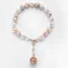 Bracciale con Perle Multicolor e Zirconi Rubino - Mikiko - immagine 3