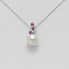Collana una perla e rubini- Mikiko - immagine 3