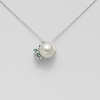 Collana una perla e smeraldi- Mikiko - immagine 3