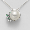 Collana una perla e smeraldi- Mikiko - immagine 2