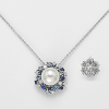 Collana una perla zaffiri e topazi- Mikiko - immagine 3