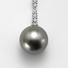 Collana una perla grigia- Mikiko - immagine 2