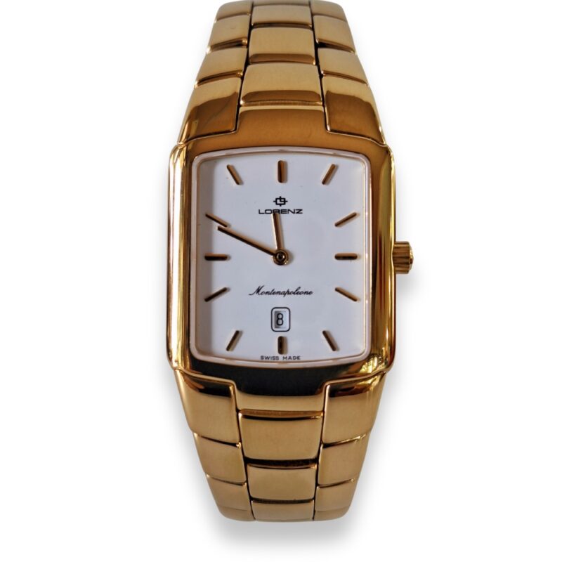 Orologio Lorenz Montenapoleone - Dorato - Solo Tempo al Quarzo Bianco- Lorenz rettangolare - immagine 2