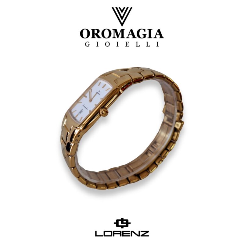 Orologio Lorenz Montenapoleone - Dorato - Solo Tempo al Quarzo Bianco- Lorenz rettangolare - immagine 3